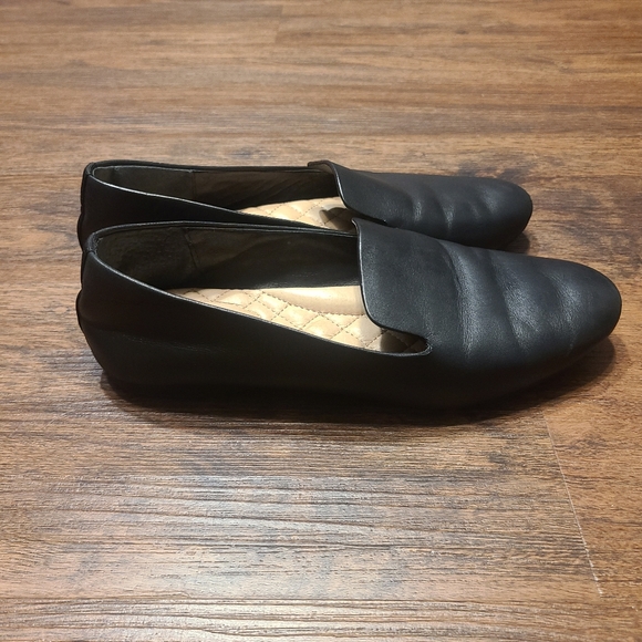 Birdies The Starling Black Leather Flats Shoes 6 - Picture 2 of 6